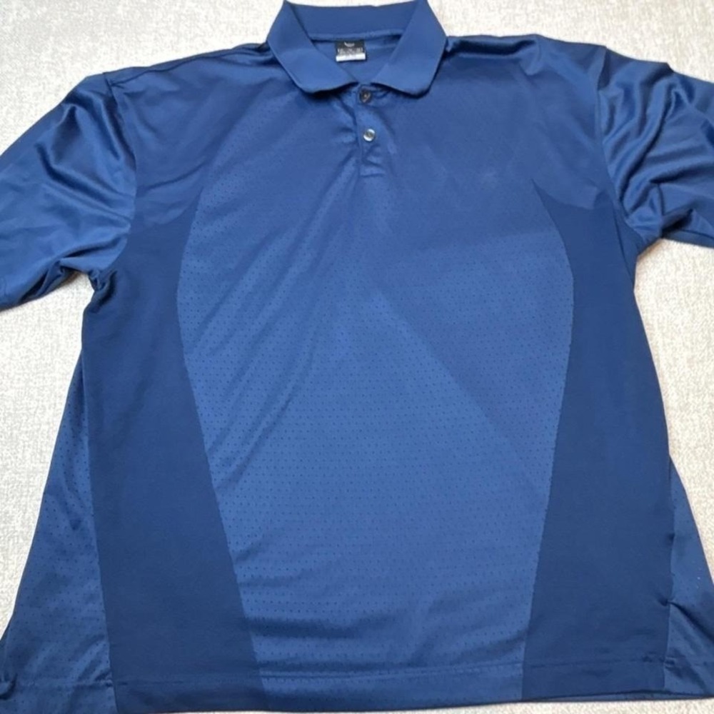 Nike Dri-FIT Golf Polo Blue Short Sleeve Performance Size XL Active Stretch